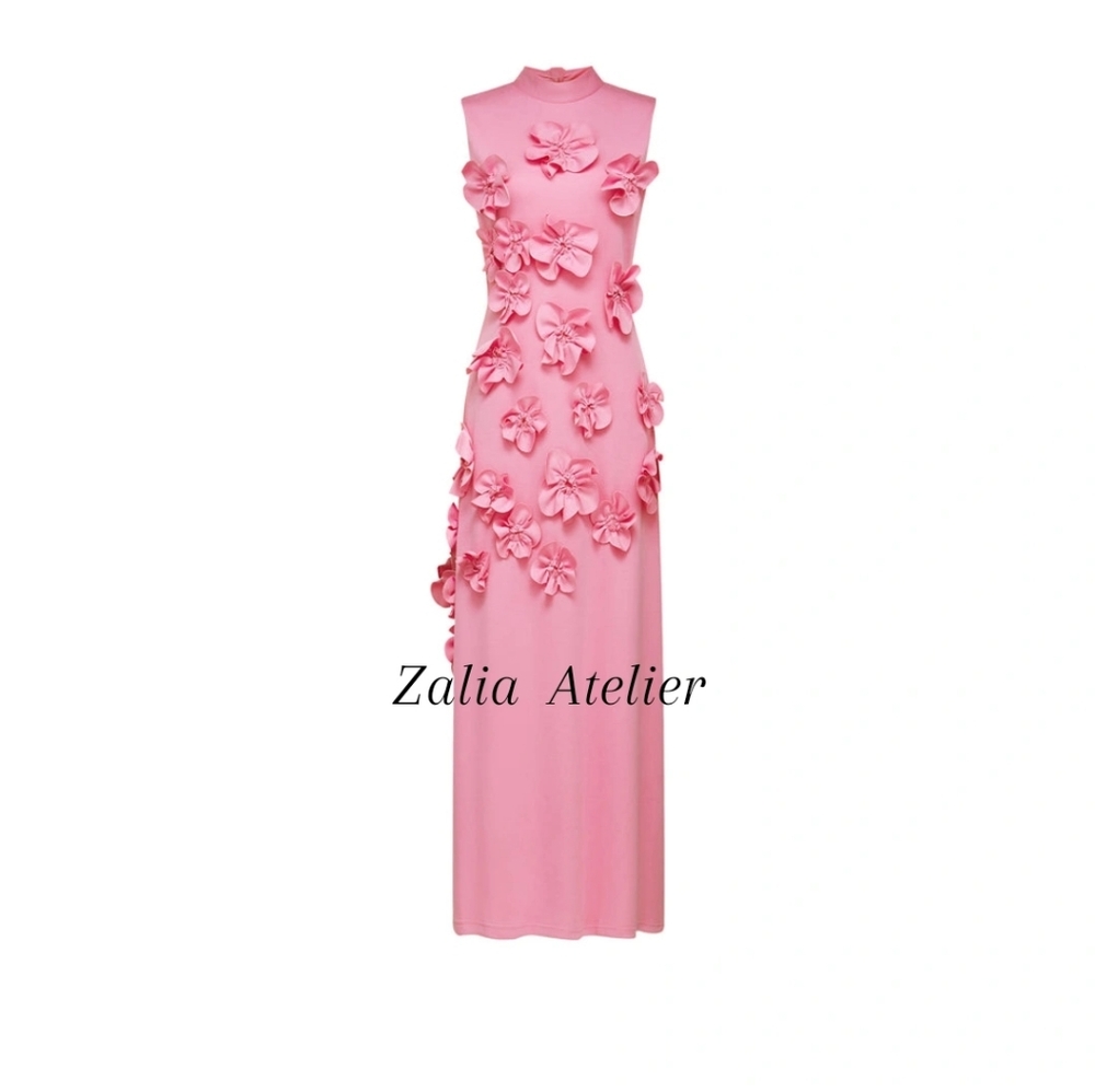 Zalia Atelier Forget Me Not 3D Flower Tank Dress Large